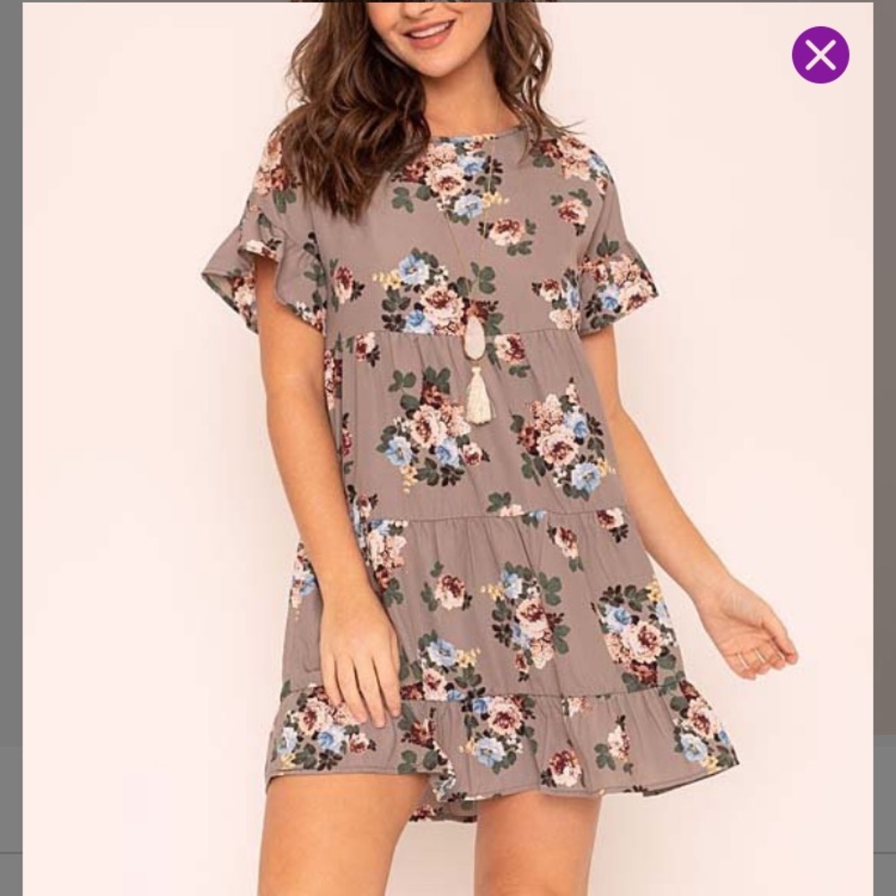 Ruffle tiered A-line dress brand new